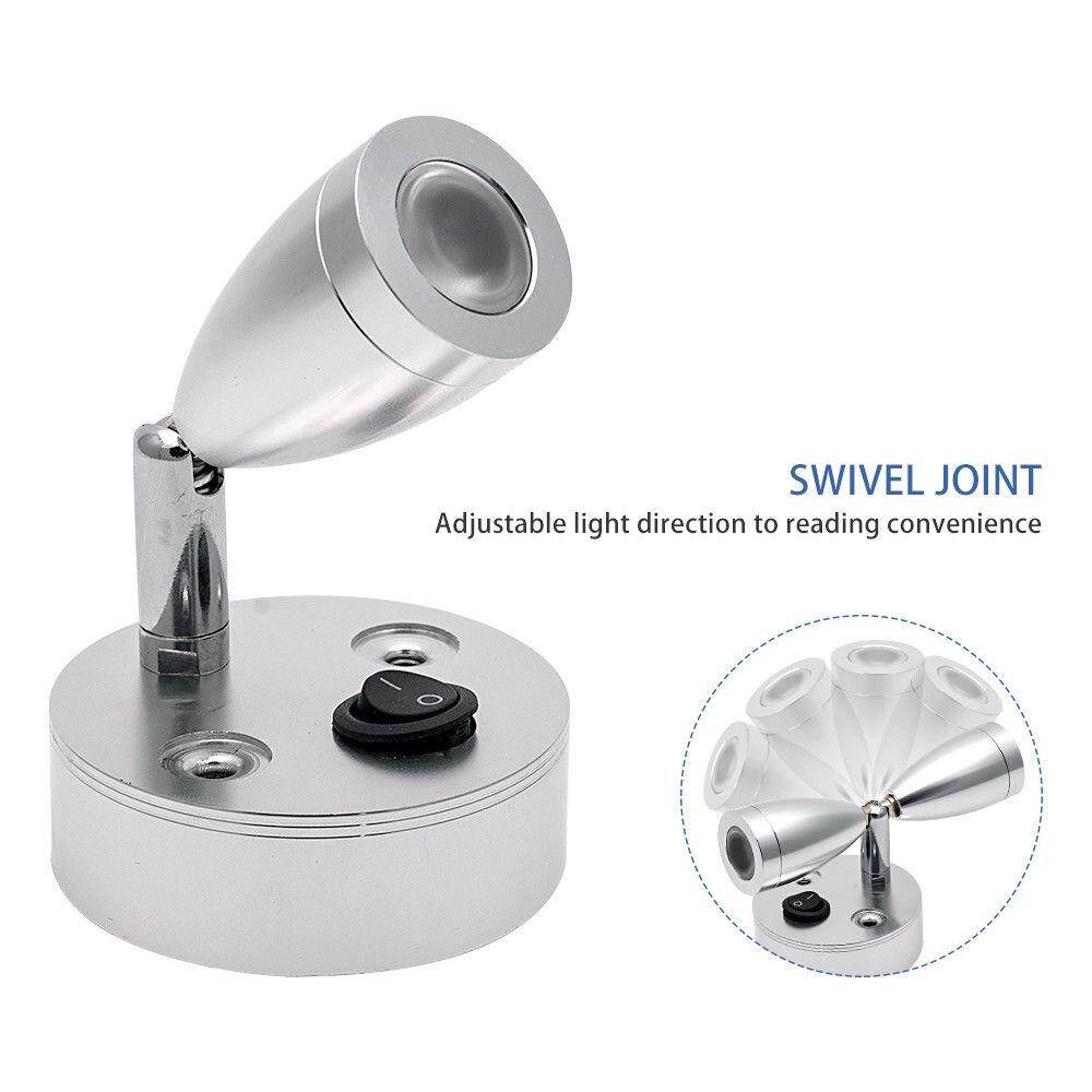Đèn nhà 12v đèn led đọc sách xe hơi đèn led đọc sách du thuyền cực bạc 1w 3000k