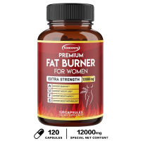 Premium Fat Burner for Women - 12000 mg per serving - Contains Green Tea Extract - Carbohydrate Blocker - Supports Weight Management - 30/60/120 Capsules