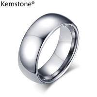 Kemstone Fashion 8MM Silver Gold Rose Gold Tungsten Stee Ring for Men