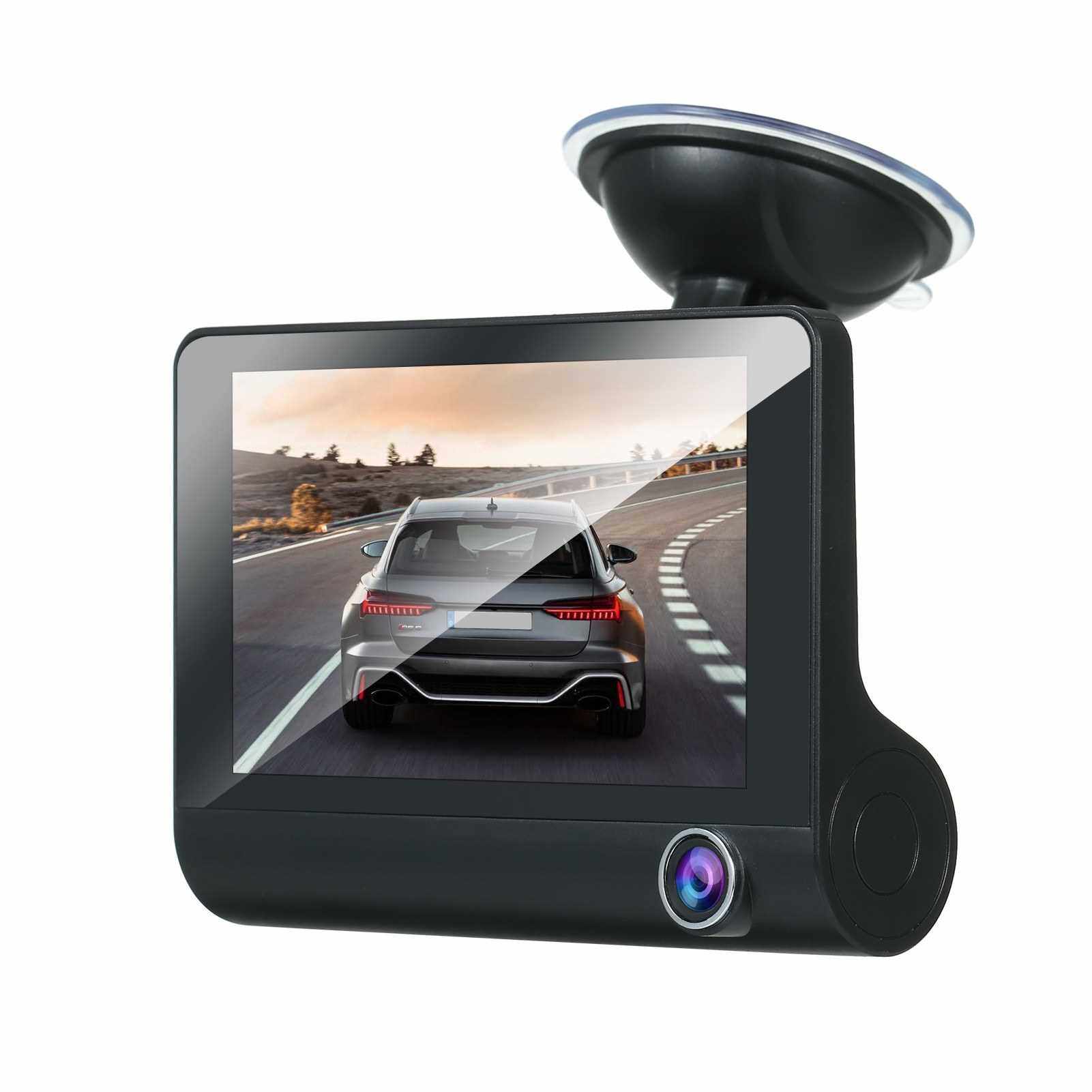 People's Choice 1080P Full HD Dash Cam with 4 Inch IPS Screen Front and Rear Dual Dash Camera Driving Recorder Wide Angle Vision G-sensor Loop Recording Motion Detection Parking Monitor Playback Viewing Off-screen & Reversing Video Dashboard Camera 8