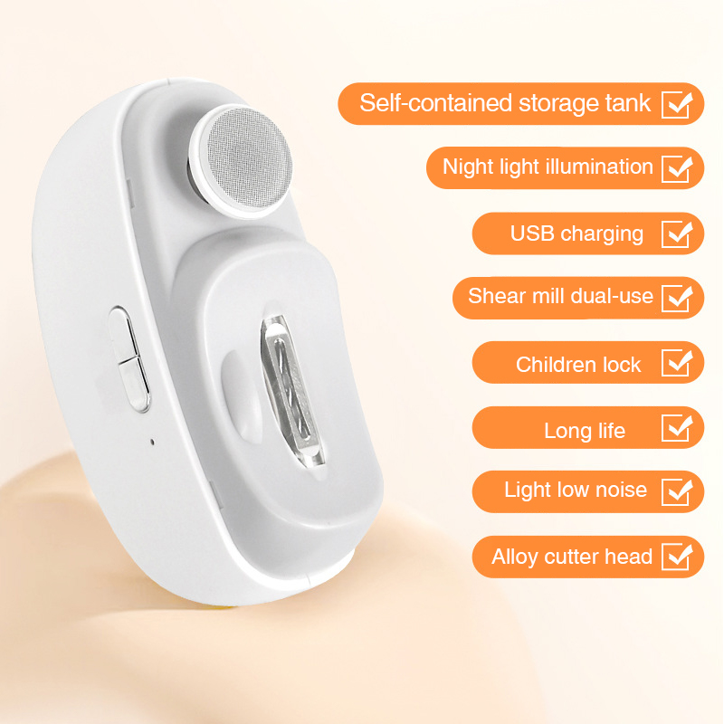 Multifunction Anti-splash Rechargeable Electric Nail Clipper 2 In 1 Electric Nail Trimmer Baby Adult Automatic Nail Clipper Pedicure & Manicure Baby Nail Cutter Rechargeable Men Women