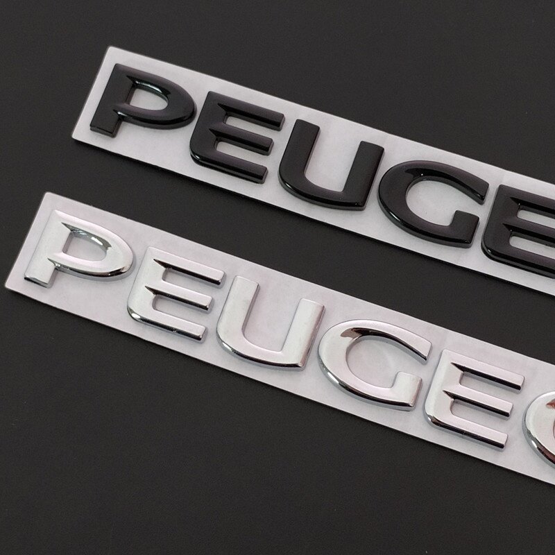 Hot New Car Styling Metal Car Badge Rear Emblem Tail sticker For Peugeot
