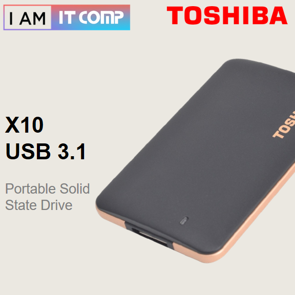 Toshiba 500GB X10 USB 3.1 Gen1 Portable Solid State Drive SSD (PA5284L-1MDG)