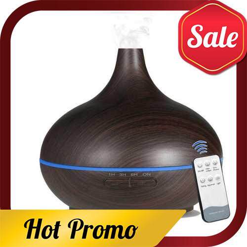 550mL Essential Oil Diffuser Mist Humidifier Diffuser Colorful Night Light Quiet Auto-Shut Off Humidifier with Remote Control Cool Desktop Humidifier for Home Office Bedroom (Khaki)