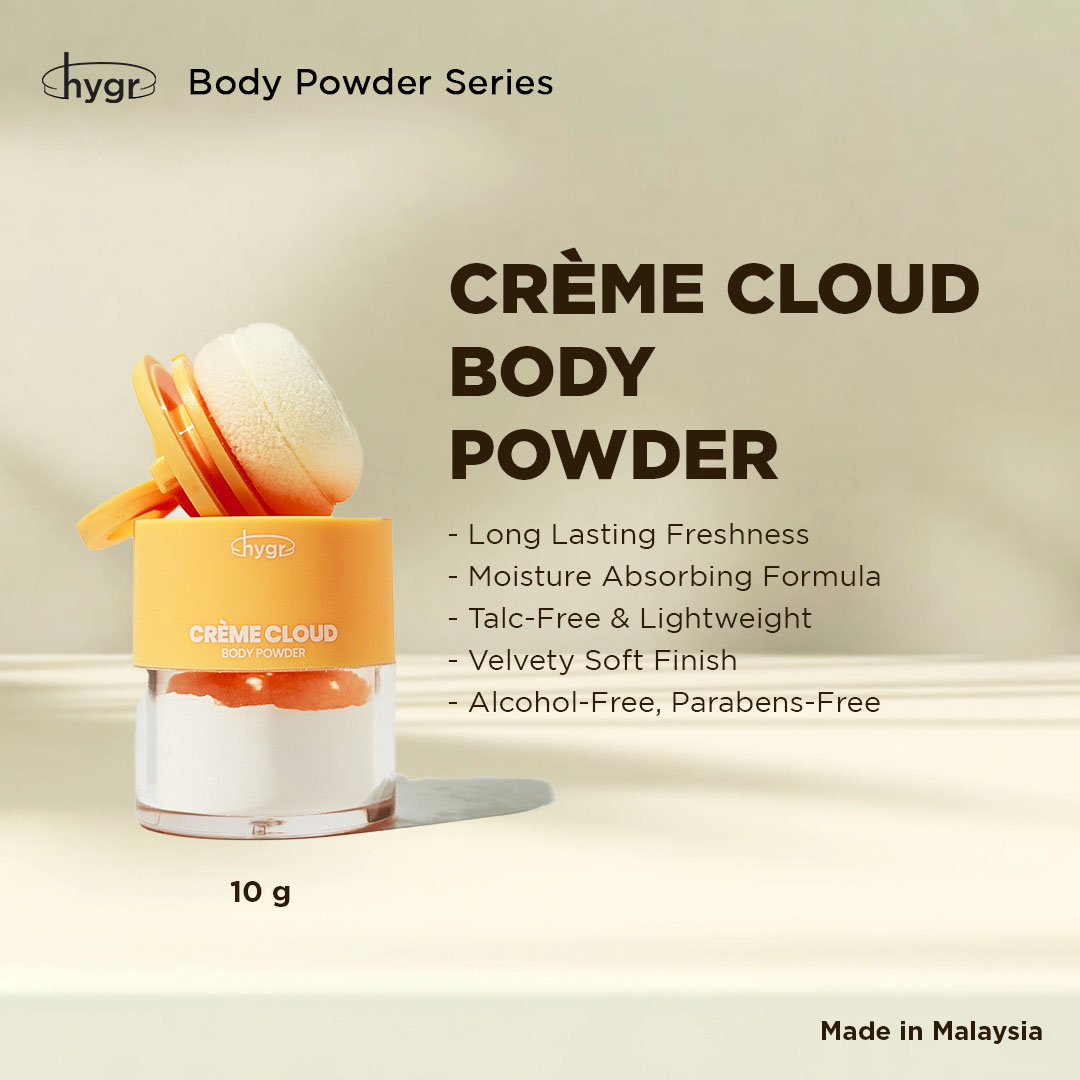 HYGR Scented Body Powder Long Lasting Smell Lightweight Absorb Moisture Fresh Smooth Skin Bedak Badan Wangi Tahan Lama Serbuk Badan Snake Baby Powder Untuk Kulit Sensitif Body Care No Talcum