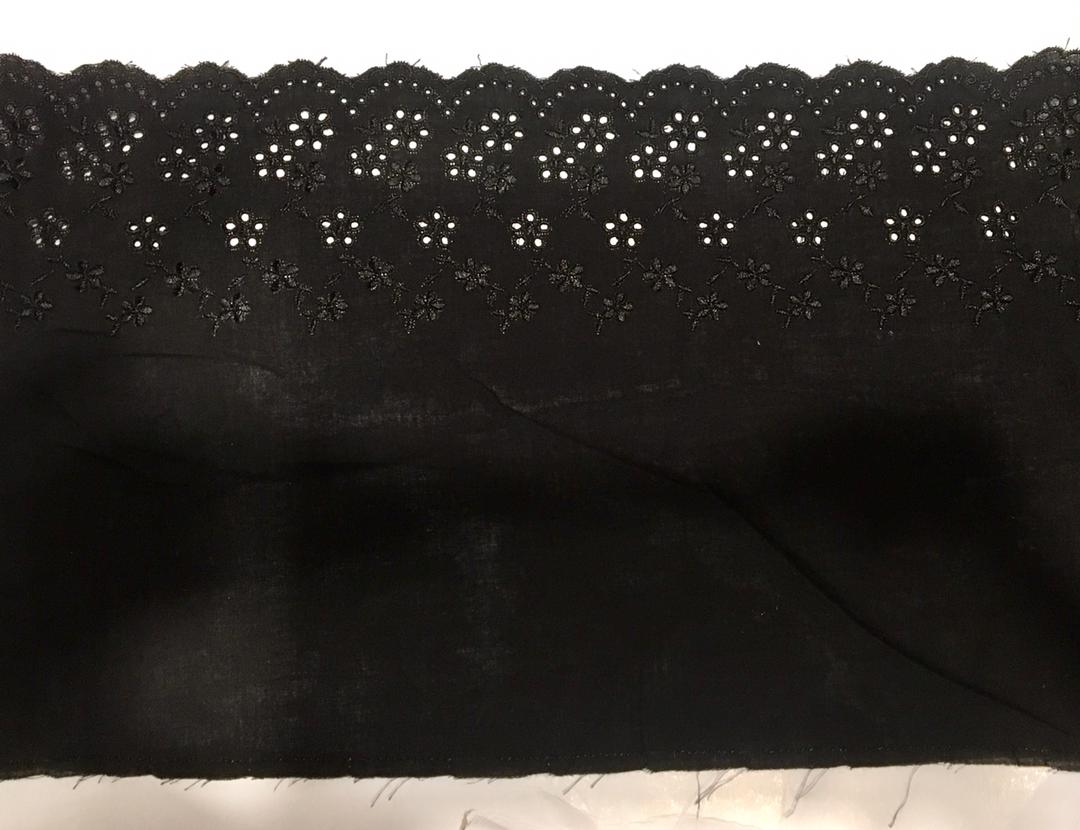195MM Floral Design Embroidery Cotton Lace Border Lace DIY Sewing Fabric Wedding Baju Kurung Kain Renda Borong [1 Yard]