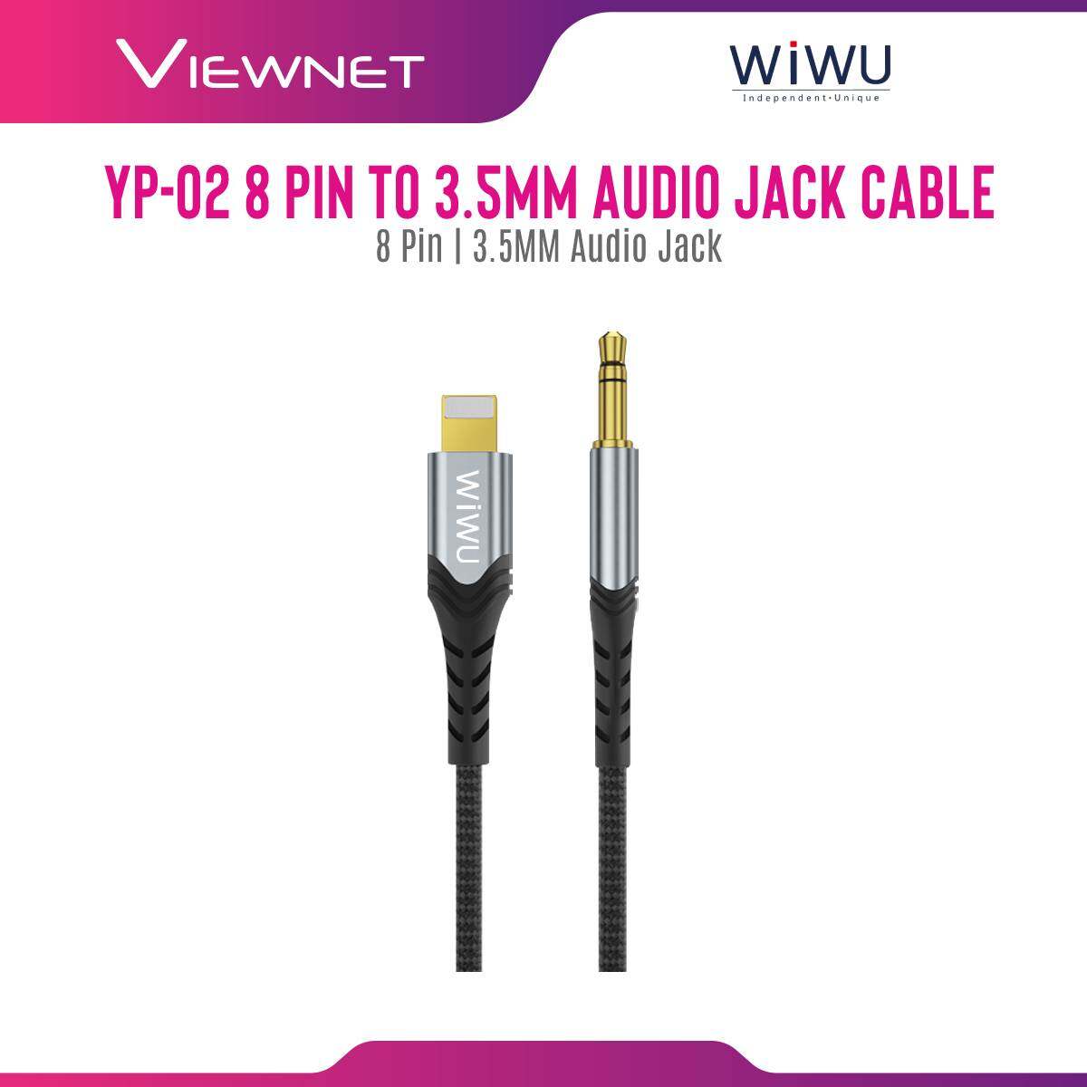 Wiwu YP-02 8 Pin to 3.5MM Audio Jack Cable / YP-03 Type-c to 3.5MM Audio Cable 1.5m