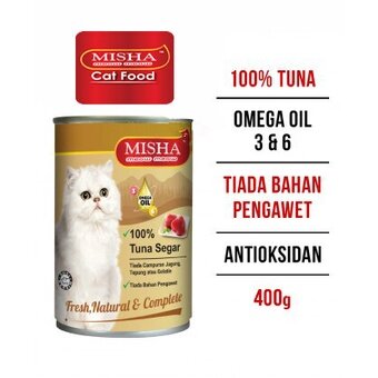 MISHA Majestic Premium Wet Canned Cat Food Tuna 400g X 1 Tins