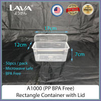 [TeoHin] LAVA PP Food Container 500 650 750 1000 50s  Disposable Container Bekas Nasi Plastik  Dapao Tapau  Takeaway