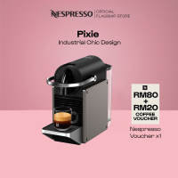 Nespresso Pixie Original Coffee Machine | Industrial Titan Design for Coffee at Home and Office | Compact and Stylish Automated Coffee Maker