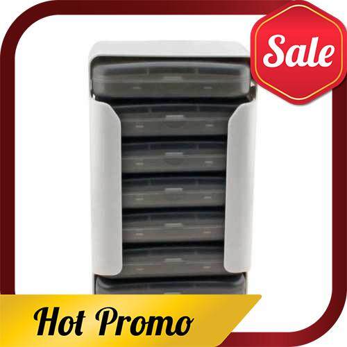 Weekly Pill Organizer 7 Days Portable Daily Pill Cases for Holding Pills 6 Compartments Travel Pill Dispenser Holder Container (Black)