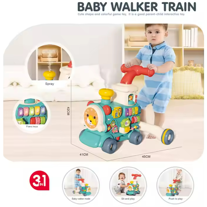 **Malaysia Seller** 5in1 Musical Baby Walker Baby Walkers Learning Walker Baby Push Walker Music Toddler Walk Assistance