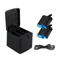 TELESIN Battery Charger Charging Hub Storage Case Box for GoPro HERO 8 7 6 5 BLACK