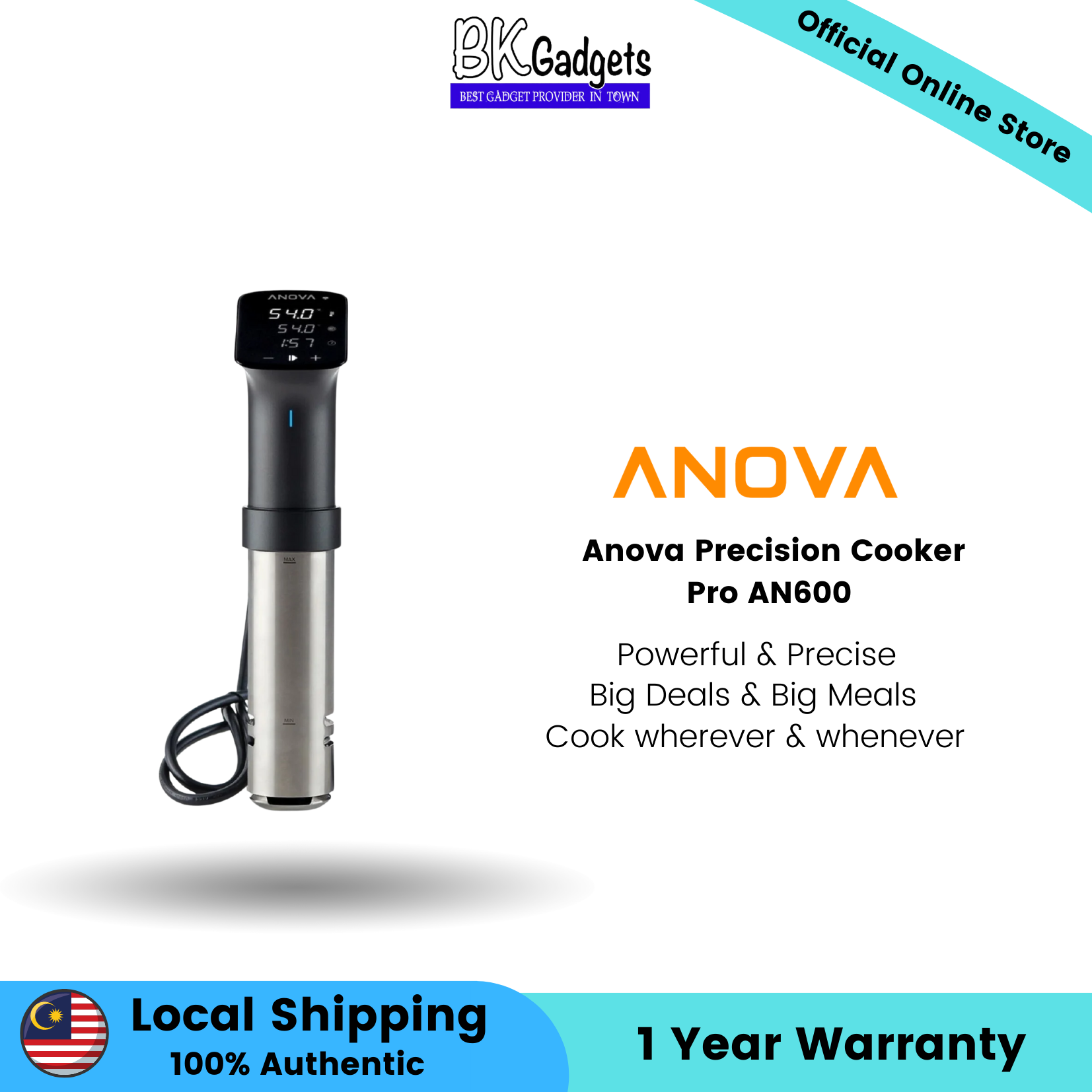 Anova Precision Cooker Pro AN600 Powerful & Precise Big Deals & Big Meals Cook Wherever & Whenever