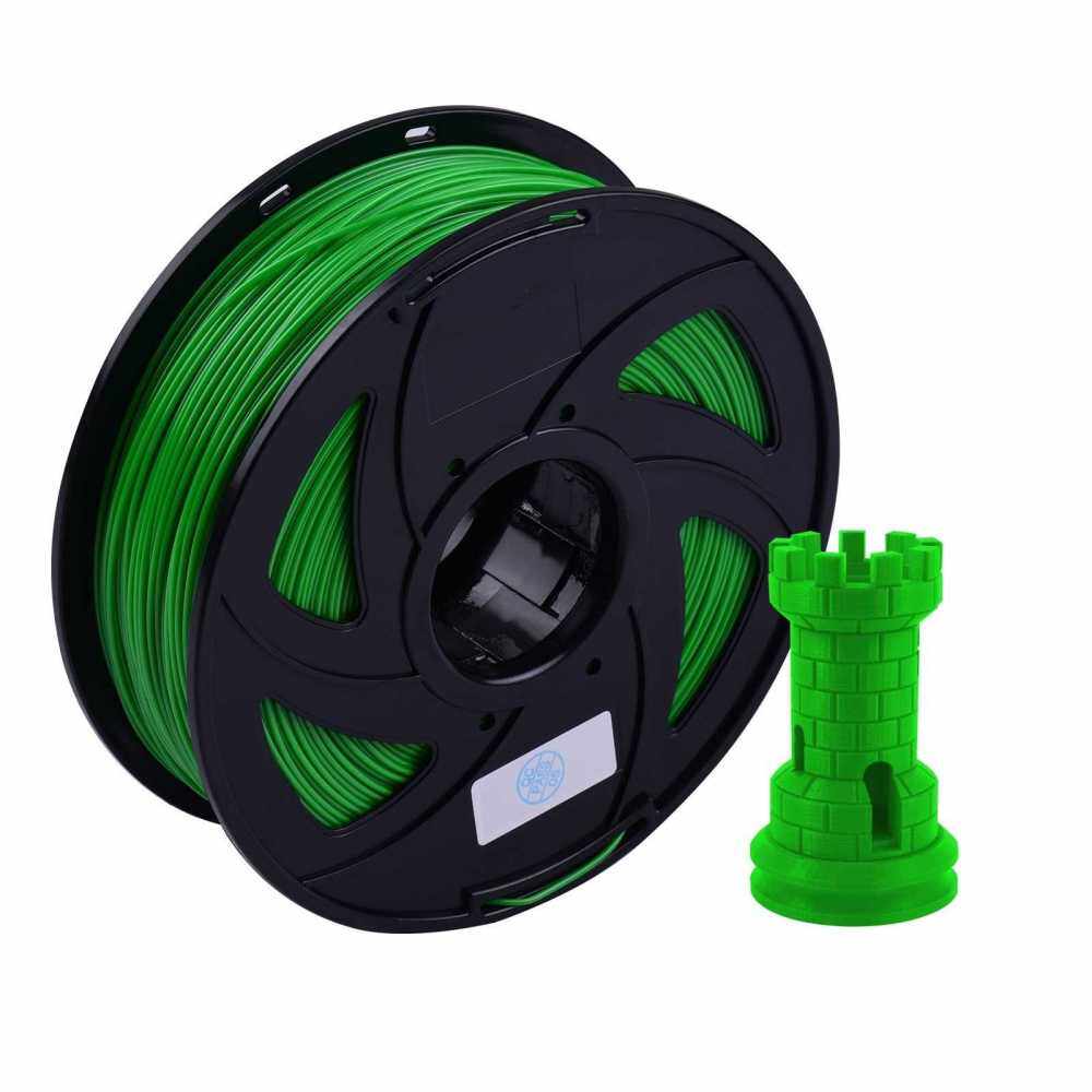Aibecy 3D Printer PETG Filament 1.75mm 1kg/2.2lbs Spool Filament Vacuum Sealed for Most FDM 3D Printer, Green (Green)