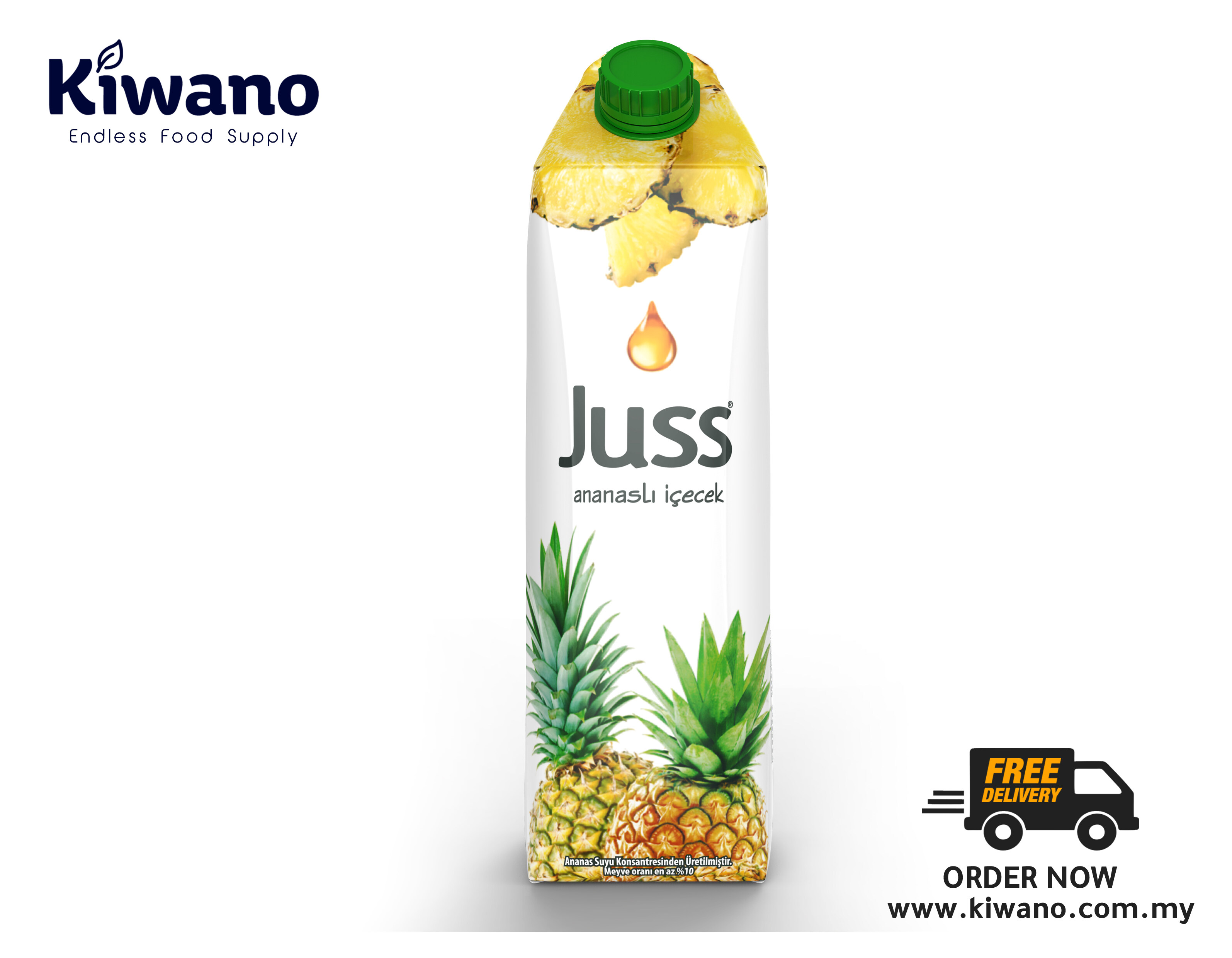 JUSS Fruit Drink Pineapple (12 x 1L)