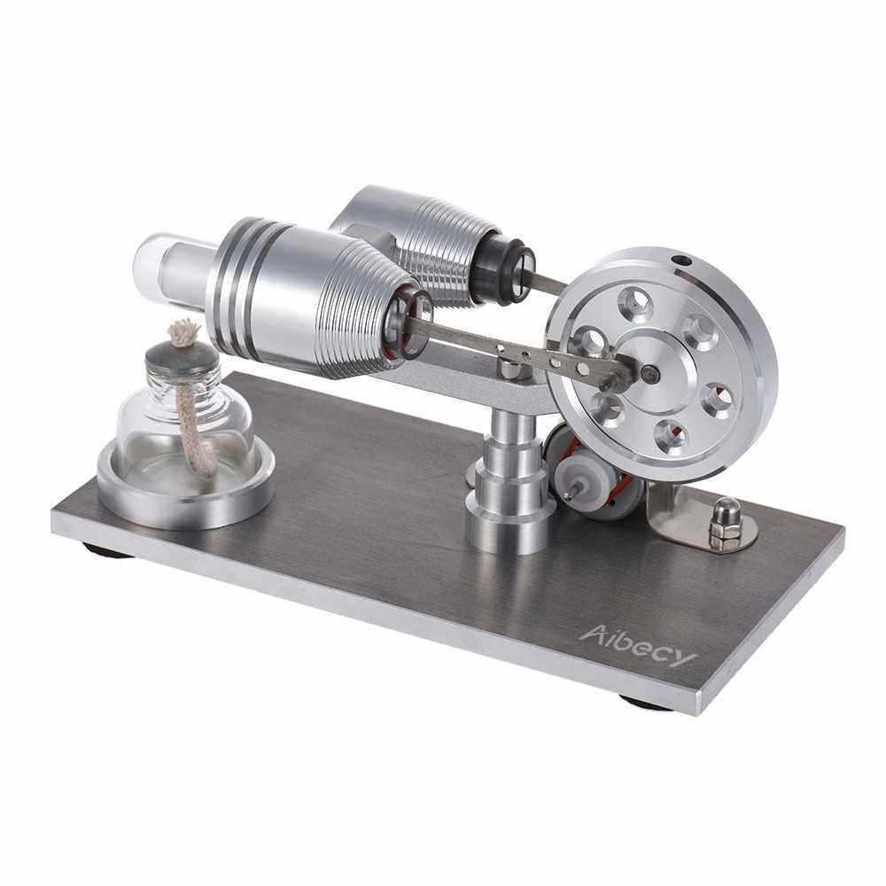 Aibecy Mini Hot Air Stirling Engine Motor Model Heat Power Electricity ...