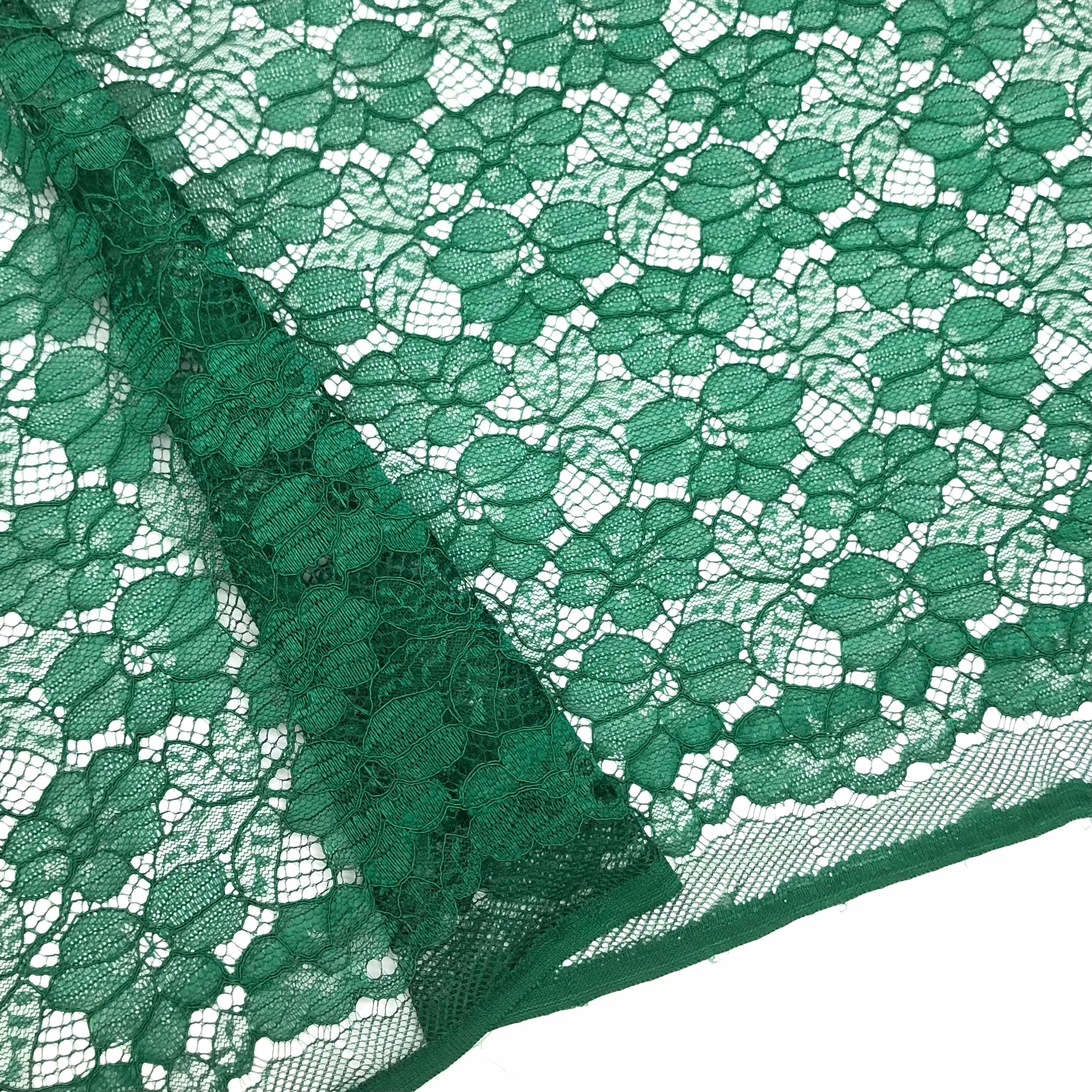 Floral Design French Lace (58 inch wide) & Lining Plain Fabric (45 inch wide) / Wedding Lace / Soft Brocade Lace Fabric