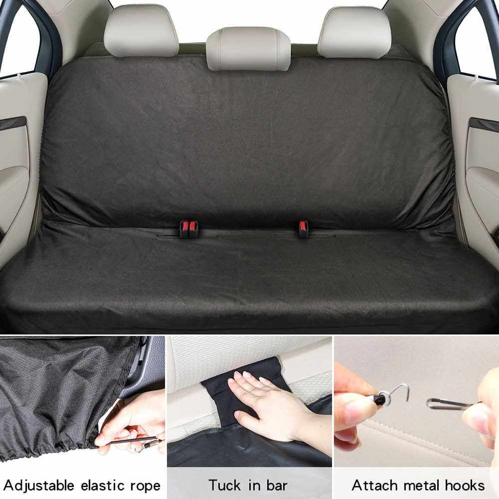 People's Choice Waterproof Rear Bench Seat Cover 600D Oxford Black Seat Cushion Water Resistant Universal Fit Seat Protection for most Cars & SUV Truck (Standard)