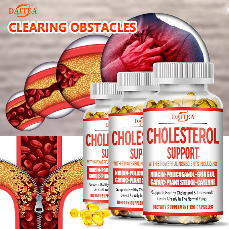 Hỗ Trợ Cholesterol, Bổ Sung Cholesterol Hiệu Quả, Hỗ Trợ Hạ Cholesterol Cao, Triglycerides, HDL Tự Nhiên, Viên Nang Tốt Cho Tim Mạch