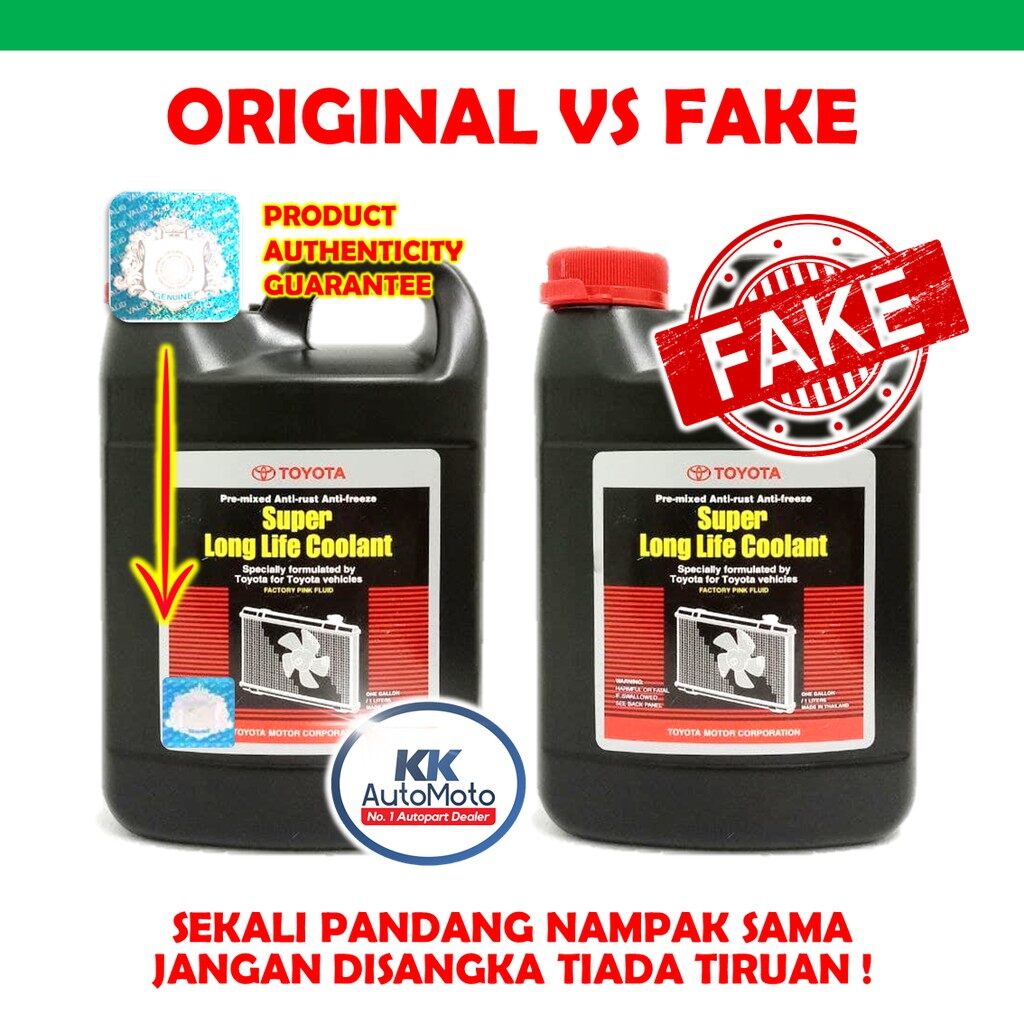 1 Botol - 1L Genuine Toyota Super Long Life Pre-Mix Anti-Rust Anti ...