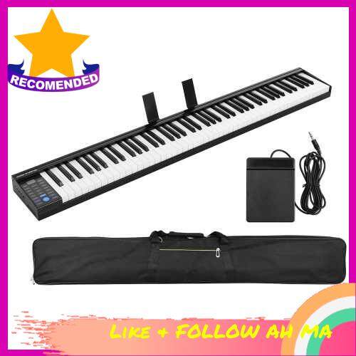 Best Selling 88 Keys Digital Electronic Piano Keyboard MIDI Output Built-in Stereo Speakers Light Strip with 400 Tones 128 Rhythms 80 Demo Songs Headphone Speaker Output Drum Kit Function Reording Sustain Vibrato Chord with Pedal Built-in Battery (Us)