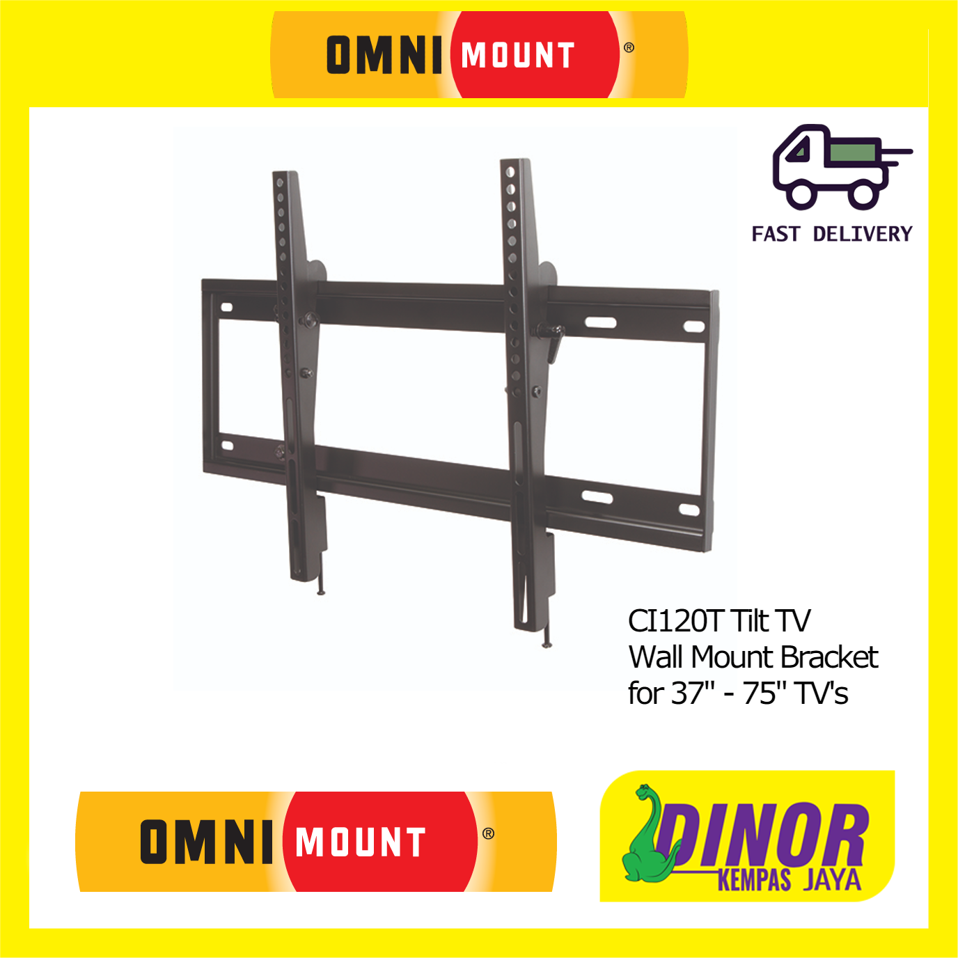 Omnimount CI120T Tilt TV Wall Mount Bracket for 37" - 75" TV's CI-120T