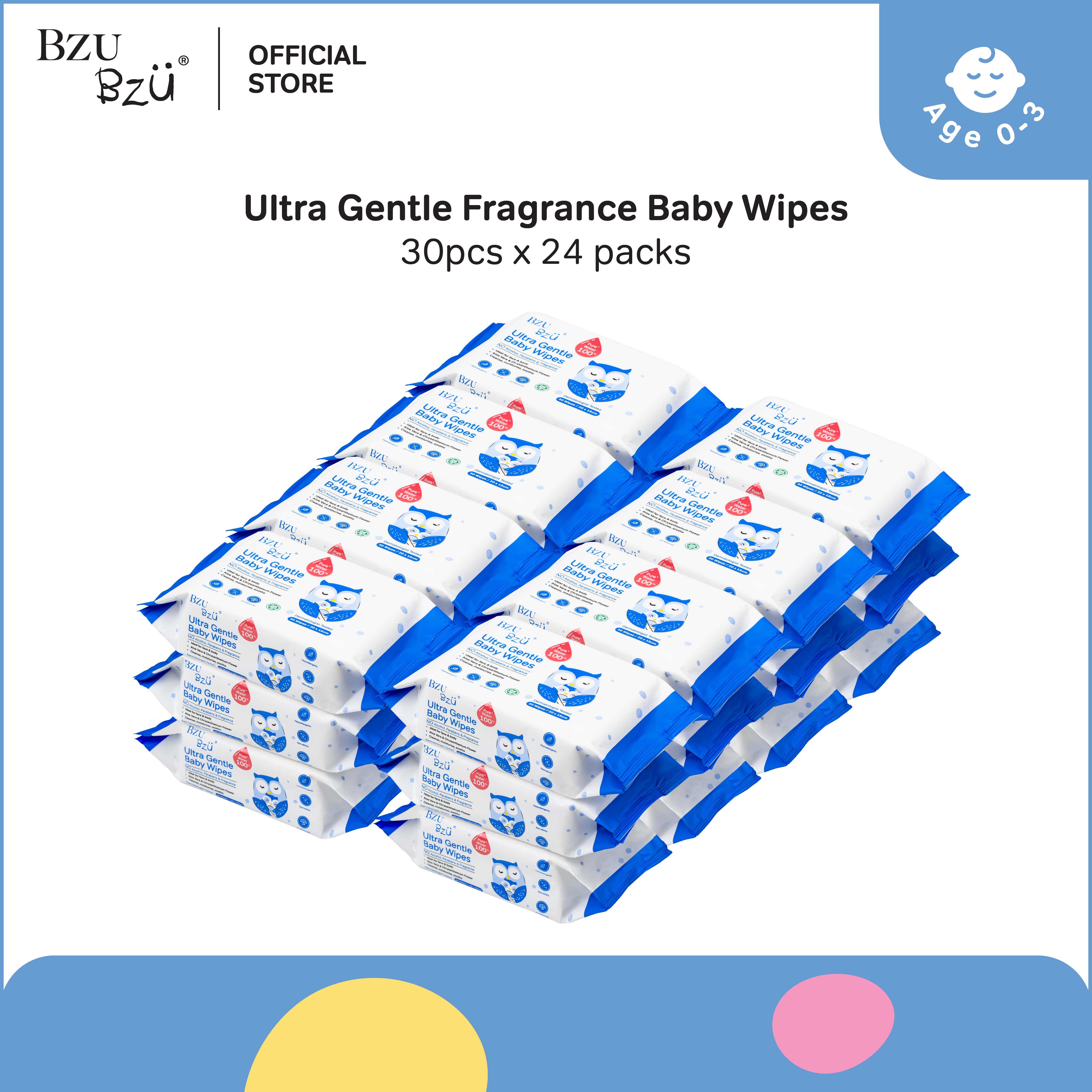 BZU BZU Ultra Gentle Fragrance Free Baby Wet Wipes (30 pcs x 24) [Exp: Year 2028]