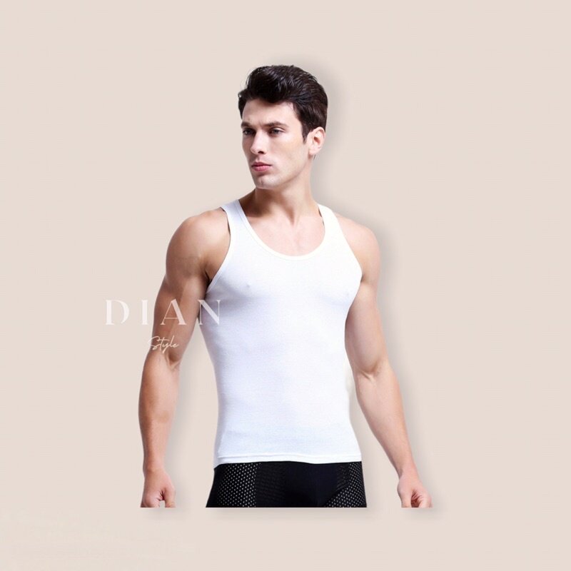 SINGLET MAN FIT CUTTING 95% Cotton + spandex comfortable daily wearing