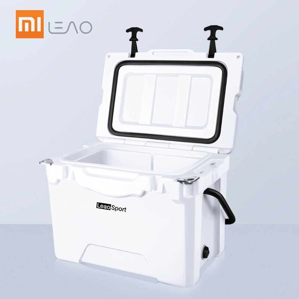 Xiaomi LEAO 25QT Car Refrigerators Fridge 22.5L 250KG Load 2 in 1 Cooler Warmer Ice Box Without-Electricity Mini Travel Portable Freezer Anti-Slip (White)