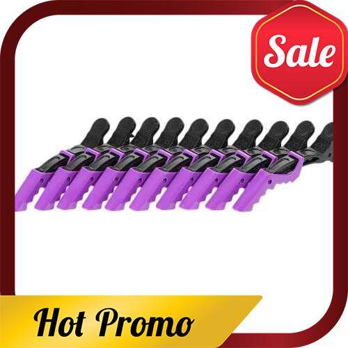 Hair Sectioning Grip Clips Croc Hairdressing Cutting Clamps Hair Grip Clips Salon Styling 10Pcs Purple (Purple)
