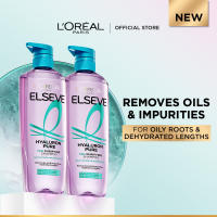 L’Oréal Paris Elseve Hyaluron Pure 72H Purifying Shampoo Rehydrating Conditioner for Hydrated Hair Bundles