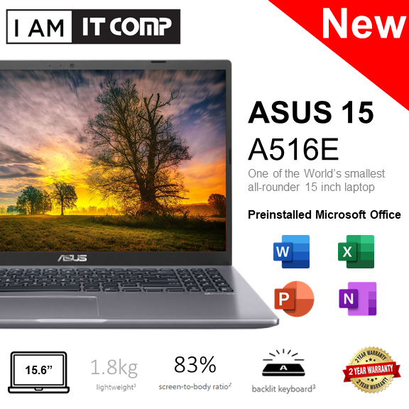 Asus 15 A516E-AEJ800TS / A516E-ABQ804TS / A516E-ABQ806TS 15.6" FHD Laptop Grey ( I5-1135G7/4GB/512GB