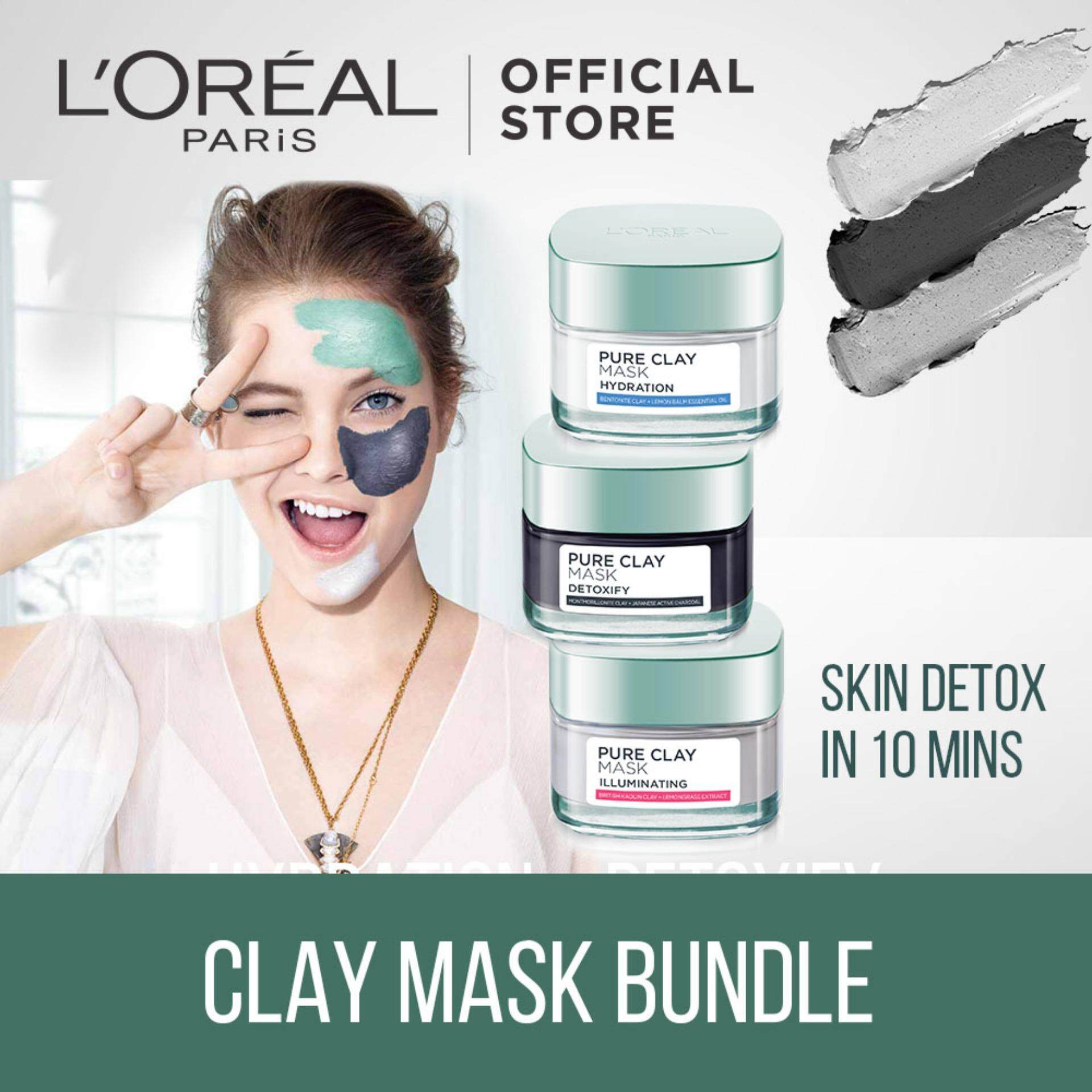 L'Oreal Paris Clay Mask Hydration, Detoxify, Illuminating 50g