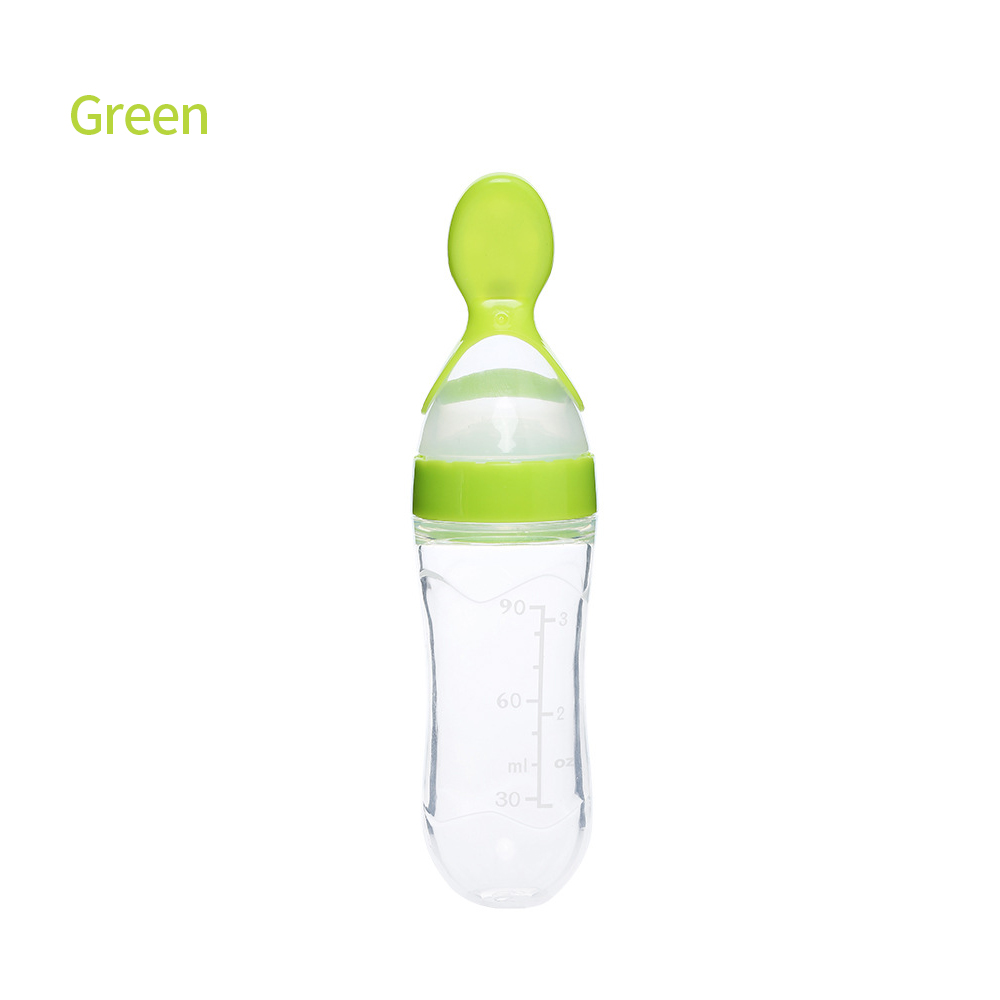 Mumystation Baby silicone squeeze Training Feeder Spoon Bottle Kids Infant fruit rice paste bottle
