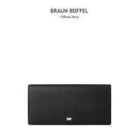 Braun Buffel (Online Exclusive) Nolen Bi-fold Long Wallet with Zip Compartment (Box Gusset) in Black