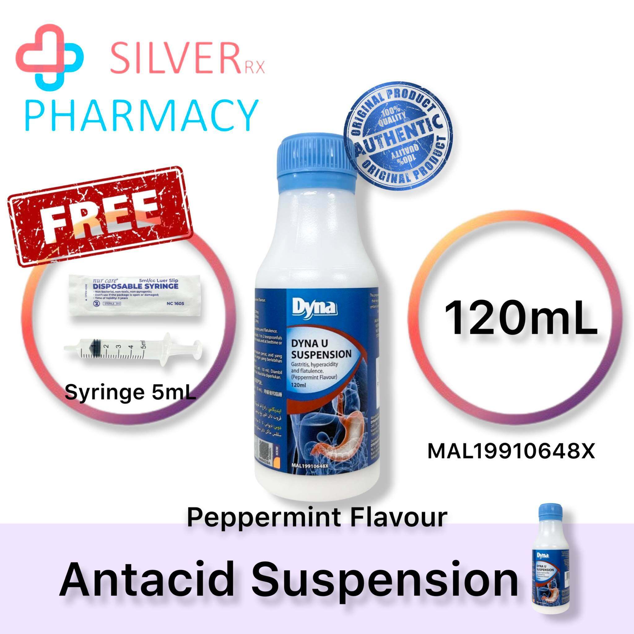 [EXP 02/2026] Dyna U Antacid Suspension 120mL [Single/Twin]