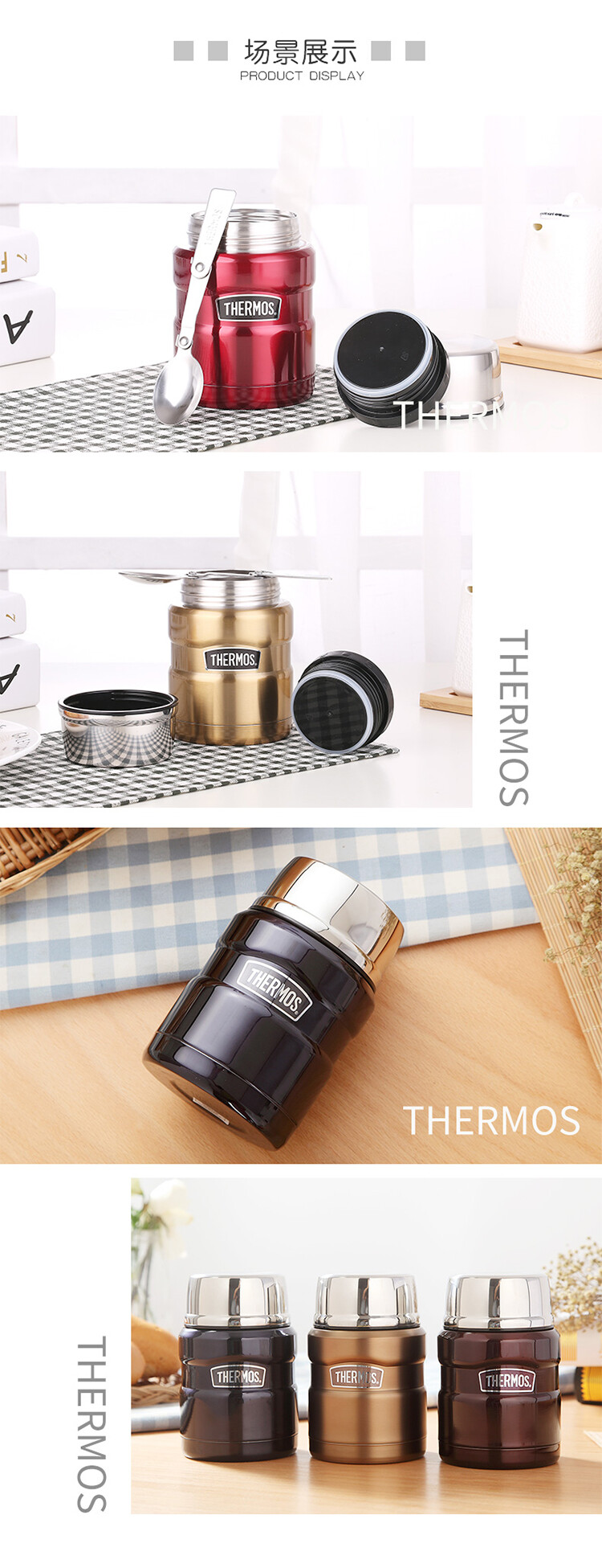 [Ready Stock] Thermos Stainless King Insulated Food Jar 470ml Midnight