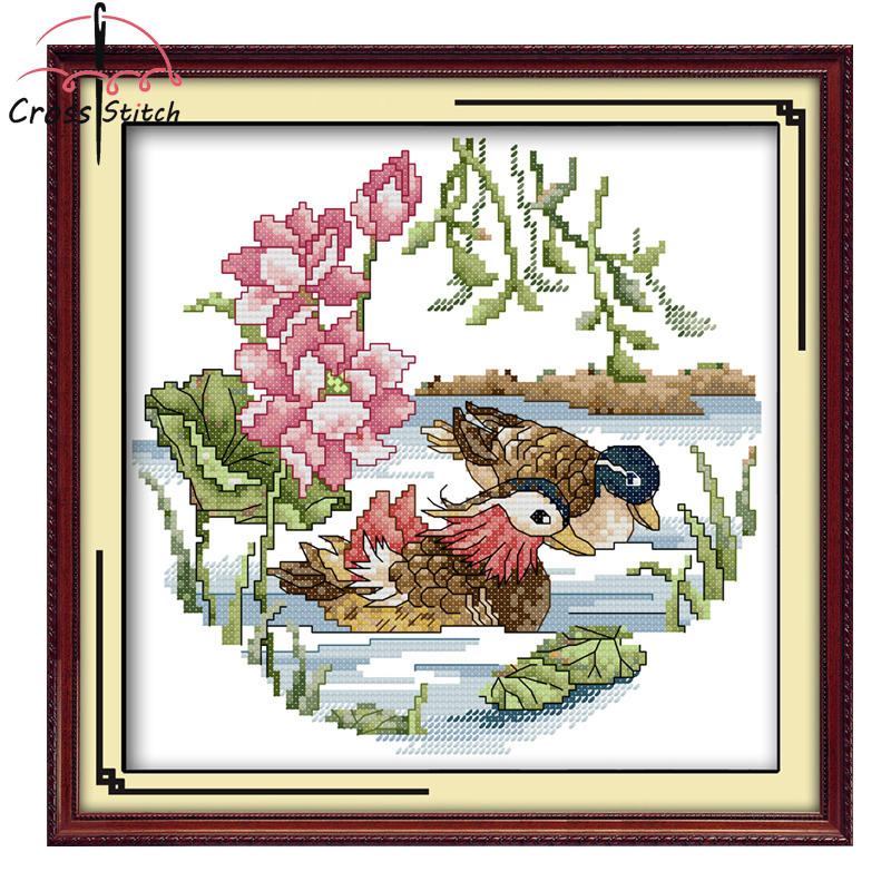 Cross Stitch Complete Set Together Forever(2) Joy Sunday Stamped Counted Cloth Printed Unprinted Aida Fabric 11CT 14ct Needlework Handmade Embroidery Home Room Decor