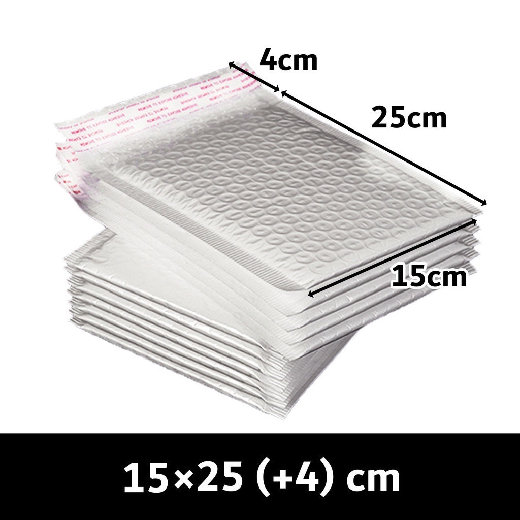 100pcs Bubble Mailer Packaging Envelope Ready Stock Fast Delivery Malaysia Self Seal Bubble Envelope Lightweight Waterproof Packaging Courier Bag