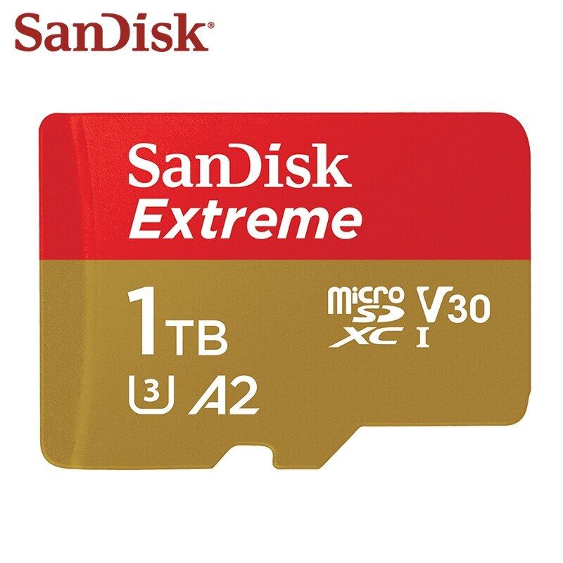 Thẻ Micro SD SanDisk Mới A2 1TB 512GB 400GB 256GB 128GB Mcrosd Thẻ TF Gốc Thẻ Nhớ U3 Thẻ Nhớ V30 Lên Đến 160 MB/giây