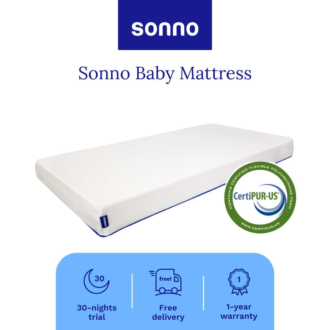 Sonno® Baby Mattress / Baby Cot Mattress / Newborn Mattress/ Crib Mattress/ Free Shipping - 1 Year Warranty / 120cm x 60cm x 10cm