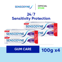 [Value Pack] Sensodyne Toothpaste Daily Protection for Sensitive Teeth Healthy Gum Fights Cavities Gum Care (100g x 4)