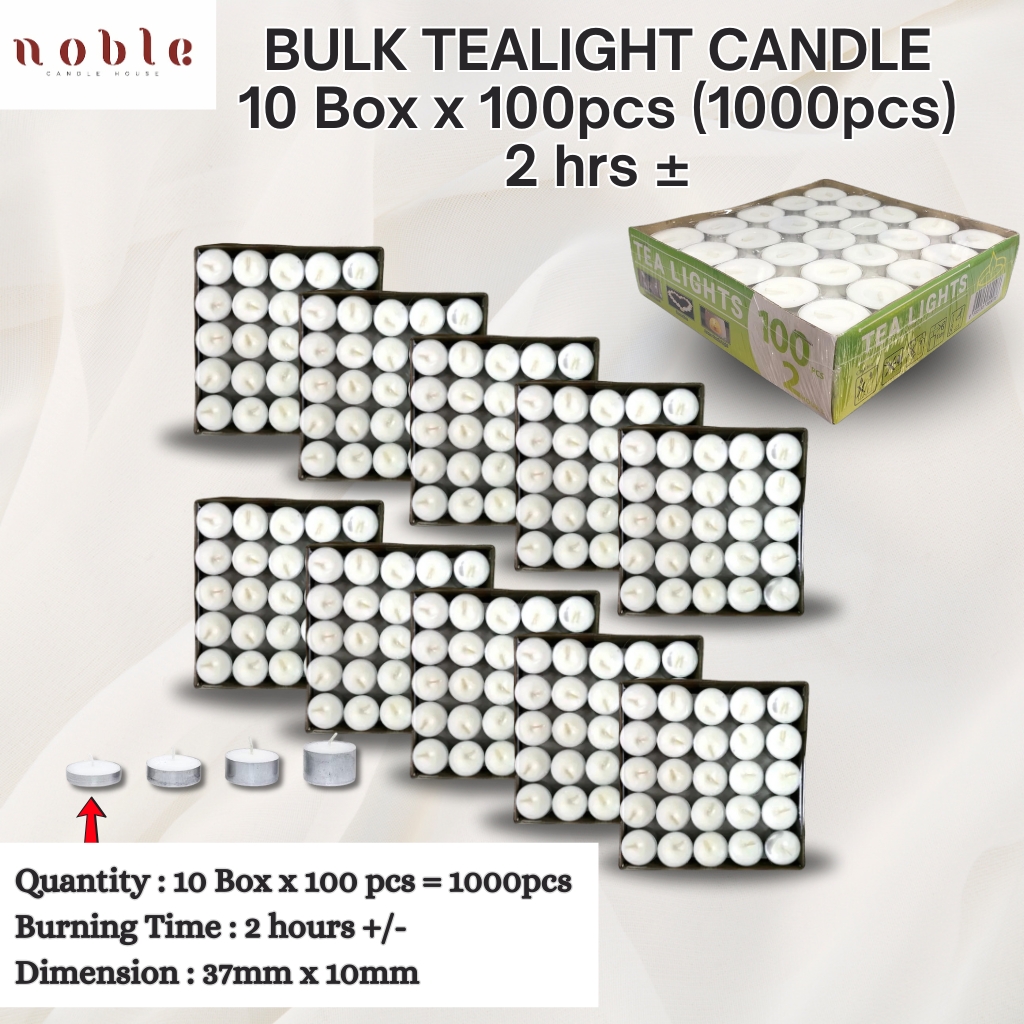 Tealight Candle White 50pcs/100pcs x 16pack /Lilin/ Tea Light/ Bulk Purchase (2hours4 hours6 hours8 hours+/-)