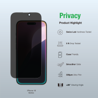 AMAZINGTHING Radix Glass for iPhone 16 (6.1)/ 16 Plus (6.7)/ 16 Pro (6.3)/ 16 Pro Max (6.9) Clear/ Matte/ Privacy