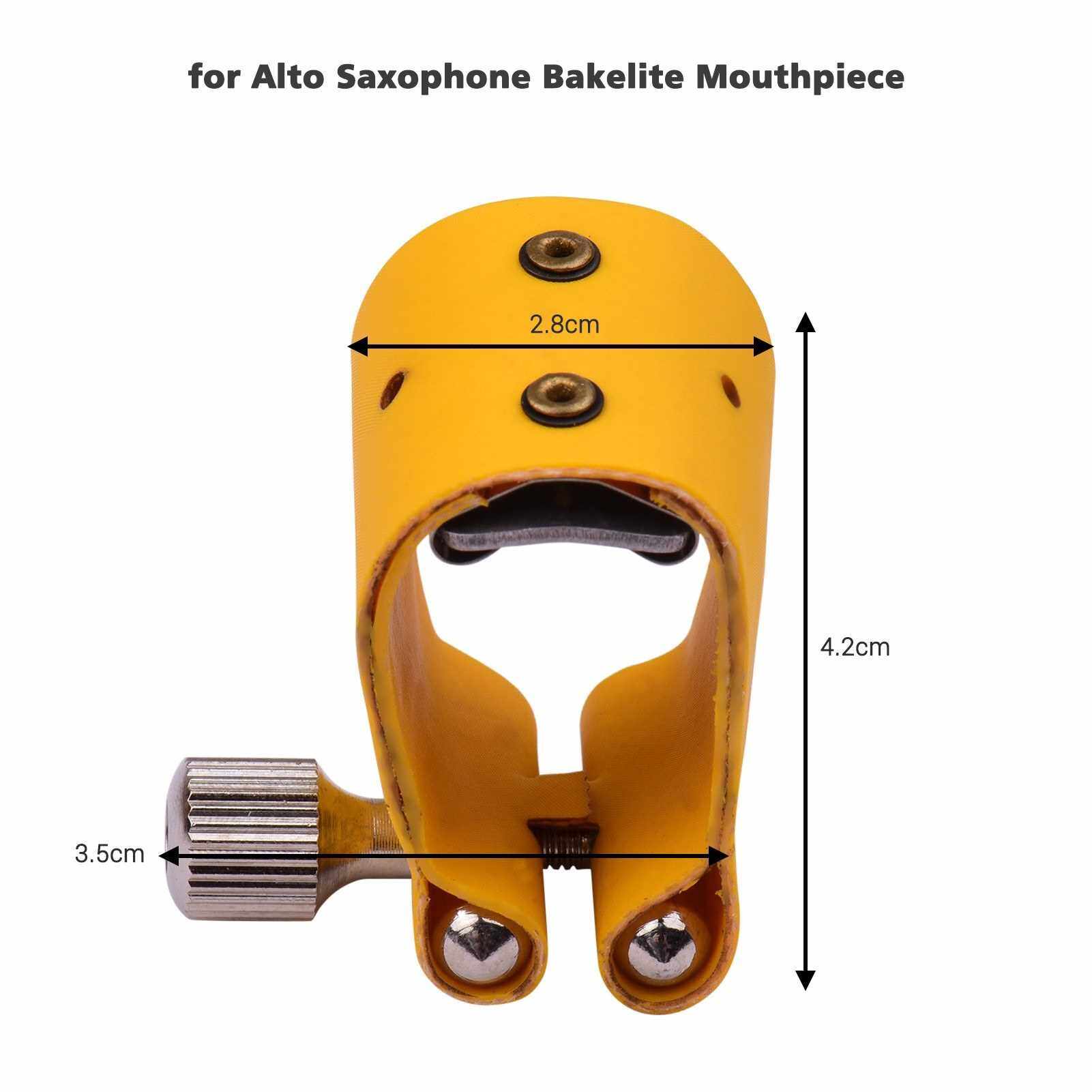 Saxophone Ligature Compact Durable Sax Ligature for Alto Saxophone Bakelite Mouthpiece (Standard)