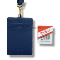 KICKERS Genuine Leather Vertical Personalise Cardholder ID Holder with Adjustable Leather Lanyard Coin Compartment or Card Slots 1KIC87232 / 1KIC87233