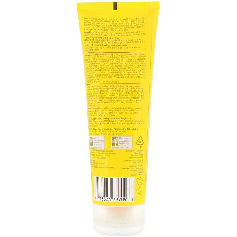 Desert Essence Organics Shampoo Lemon Tea Tree 237 Ml