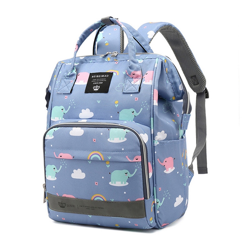 Hamshmoc Fashion Baby Diaper Storage Bag Organizer Waterproof New Born Backpack Travel Essentials Multi-Function Large Capacity Stroller Hanging for Mommy and Baby