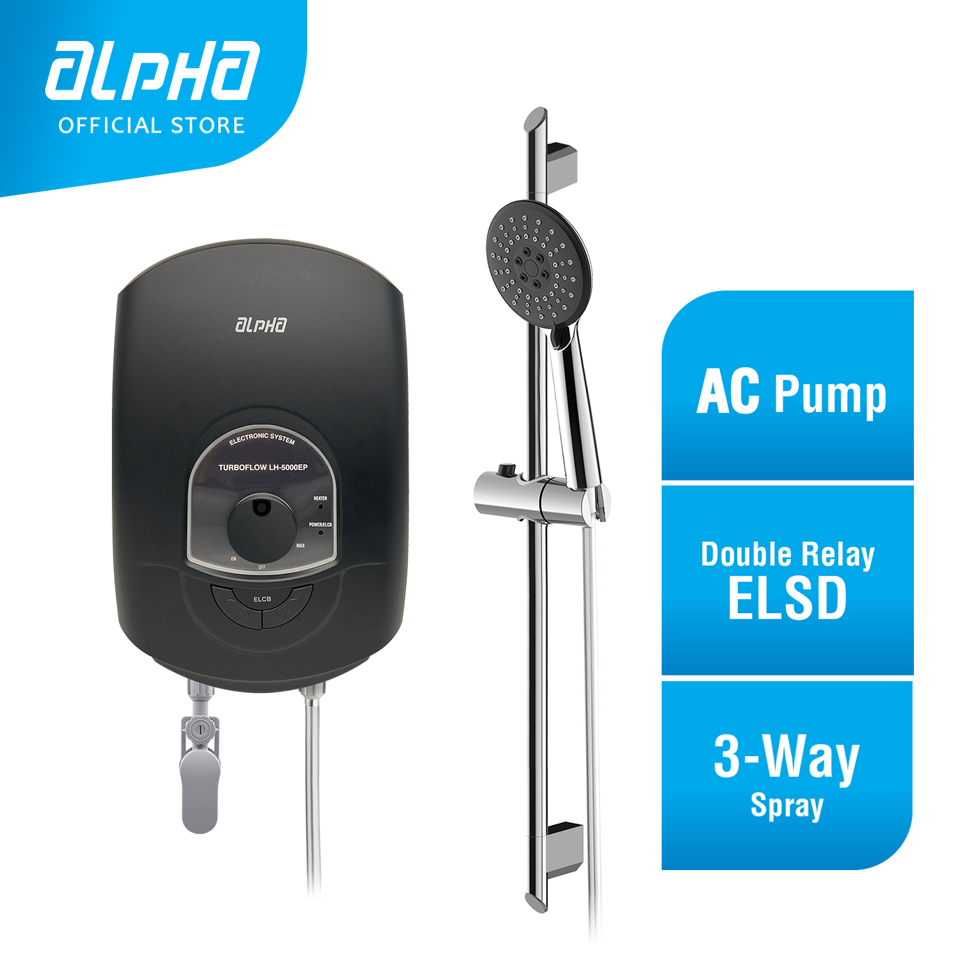 ALPHA - LH-5000 EP Instant Water Heater (AC Pump) | Lazada
